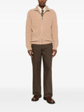 Canali zip-up ribbed sweater