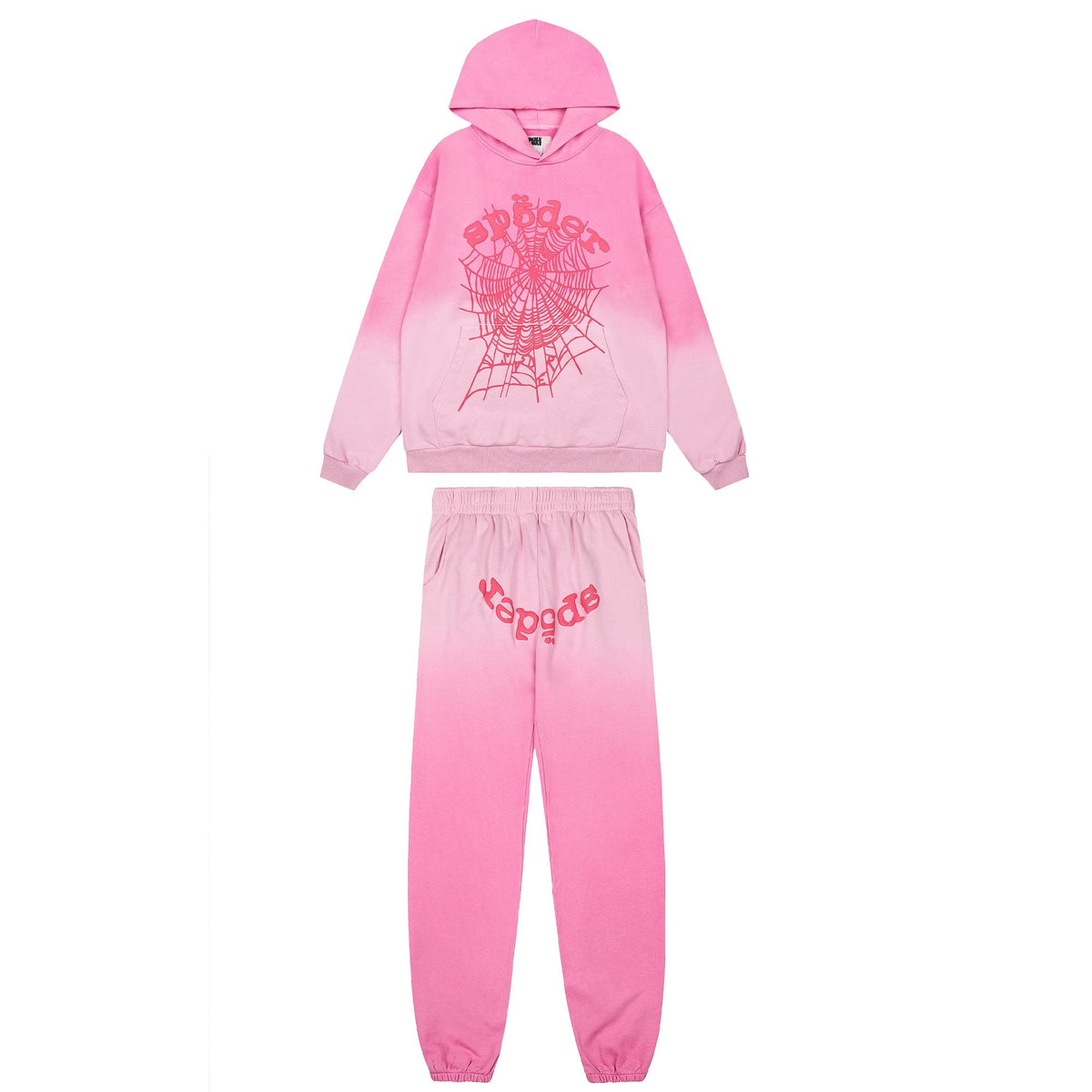 Sp5der Gradient Spider-Web Hoodie & Sweatpants Set
